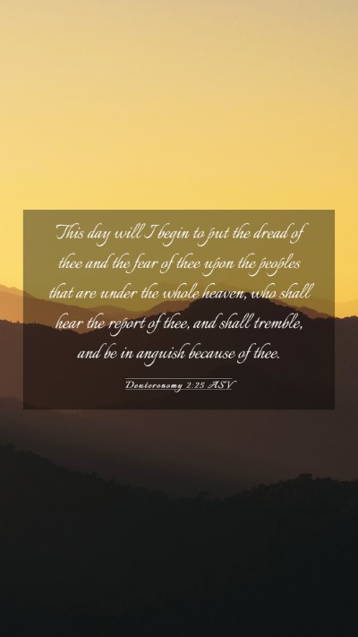 Picture 03 - Deuteronomy 2:25 ASV Mobile Phone Wallpaper - This day will I begin to put the dread of thee - Mobile Bible Verse Wallpaper