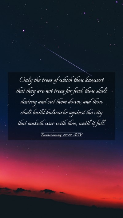 Picture 03 - Deuteronomy 20:20 ASV Mobile Phone Wallpaper - Only the trees of which thou knowest that they - Mobile Bible Verse Wallpaper