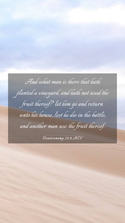 Picture 03 - Deuteronomy 20:6 ASV Mobile Phone Wallpaper - And what man is there that hath planted a - Mobile Bible Verse Wallpaper
