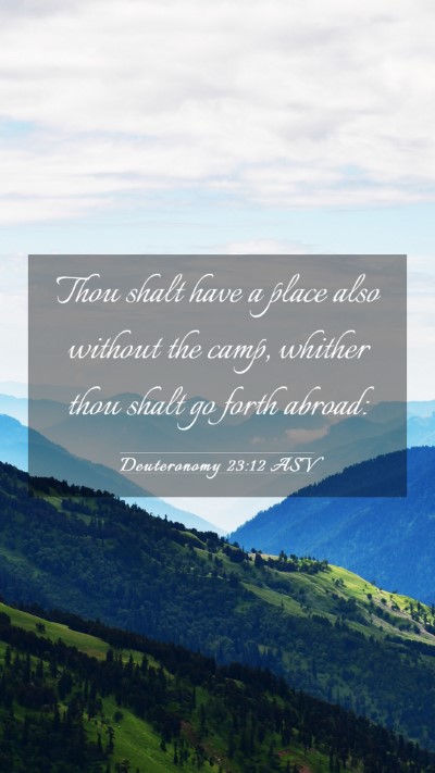 Picture 03 - Deuteronomy 23:12 ASV Mobile Phone Wallpaper - Thou shalt have a place also without the camp, - Mobile Bible Verse Wallpaper
