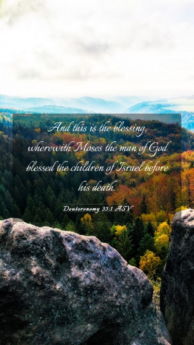 Picture 03 - Deuteronomy 33:1 ASV Mobile Phone Wallpaper - And this is the blessing, wherewith Moses the man - Mobile Bible Verse Wallpaper