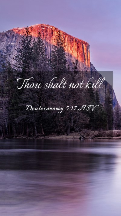 Picture 03 - Deuteronomy 5:17 ASV Mobile Phone Wallpaper - Thou shalt not - Mobile Bible Verse Wallpaper