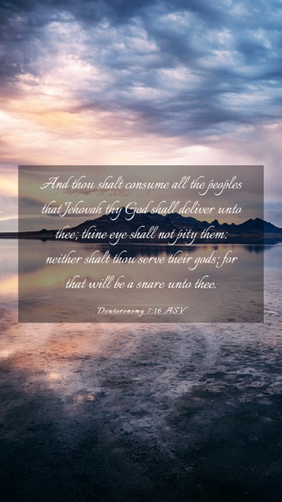 Picture 03 - Deuteronomy 7:16 ASV Mobile Phone Wallpaper - And thou shalt consume all the peoples that - Mobile Bible Verse Wallpaper