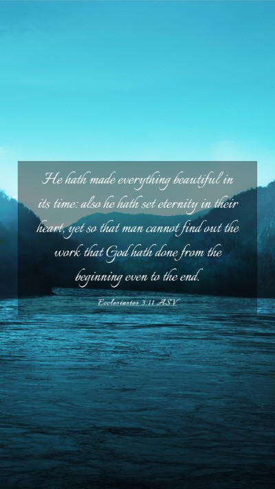 Picture 03 - Ecclesiastes 3:11 ASV Mobile Phone Wallpaper - He hath made everything beautiful in its time: - Mobile Bible Verse Wallpaper