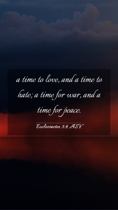 Picture 03 - Ecclesiastes 3:8 ASV Mobile Phone Wallpaper - a time to love, and a time to hate; a time for - Mobile Bible Verse Wallpaper