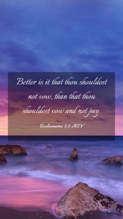 Picture 03 - Ecclesiastes 5:5 ASV Mobile Phone Wallpaper - Better is it that thou shouldest not vow, than - Mobile Bible Verse Wallpaper