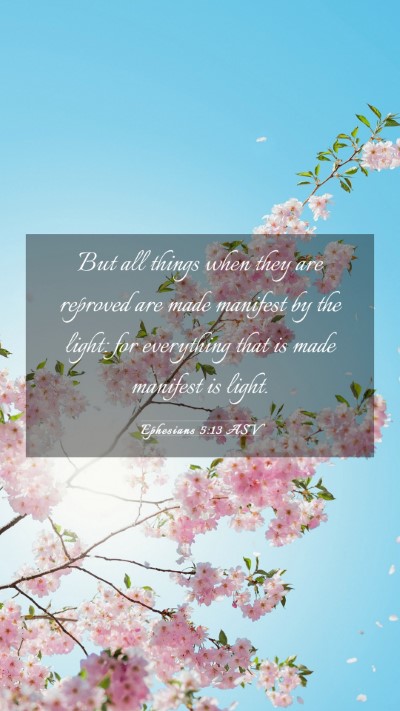 Picture 03 - Ephesians 5:13 ASV Mobile Phone Wallpaper - But all things when they are reproved are made - Mobile Bible Verse Wallpaper