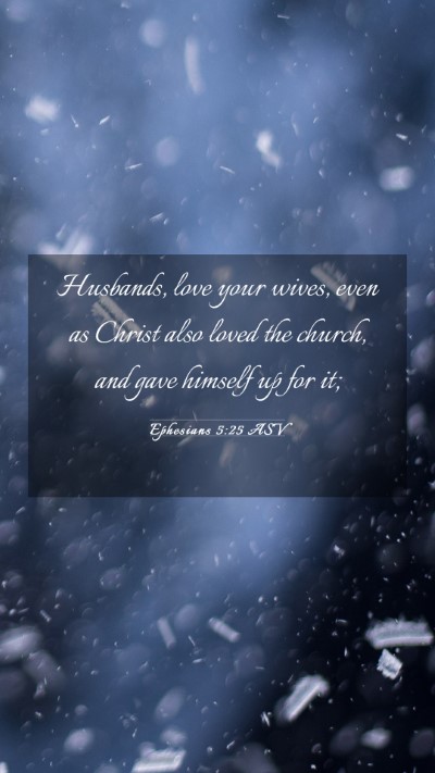 Picture 03 - Ephesians 5:25 ASV Mobile Phone Wallpaper - Husbands, love your wives, even as Christ also - Mobile Bible Verse Wallpaper