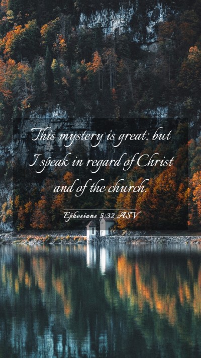 Picture 03 - Ephesians 5:32 ASV Mobile Phone Wallpaper - This mystery is great: but I speak in regard of - Mobile Bible Verse Wallpaper