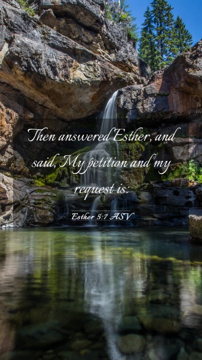 Picture 03 - Esther 5:7 ASV Mobile Phone Wallpaper - Then answered Esther, and said, My petition and - Mobile Bible Verse Wallpaper