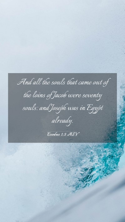 Picture 03 - Exodus 1:5 ASV Mobile Phone Wallpaper - And all the souls that came out of the loins of - Mobile Bible Verse Wallpaper