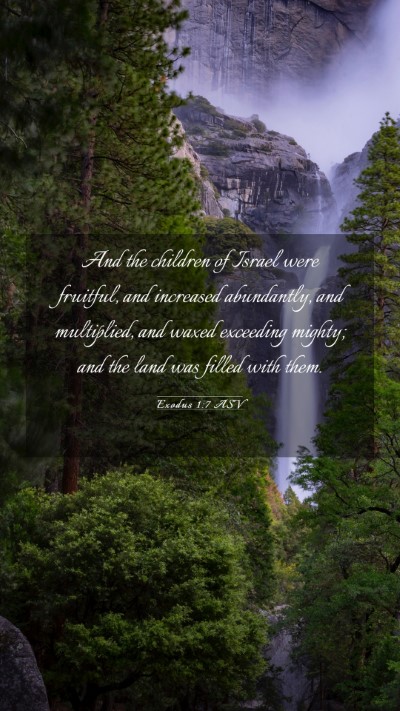 Picture 03 - Exodus 1:7 ASV Mobile Phone Wallpaper - And the children of Israel were fruitful, and - Mobile Bible Verse Wallpaper