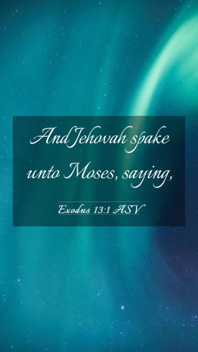 Picture 03 - Exodus 13:1 ASV Mobile Phone Wallpaper - And Jehovah spake unto Moses, - Mobile Bible Verse Wallpaper