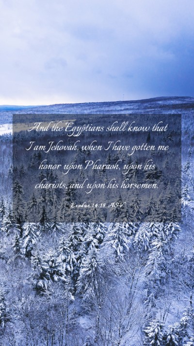 Picture 03 - Exodus 14:18 ASV Mobile Phone Wallpaper - And the Egyptians shall know that I am Jehovah, - Mobile Bible Verse Wallpaper