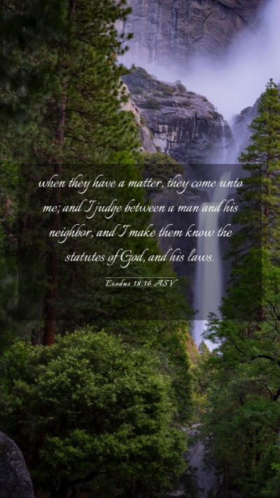 Picture 03 - Exodus 18:16 ASV Mobile Phone Wallpaper - when they have a matter, they come unto me; and I - Mobile Bible Verse Wallpaper