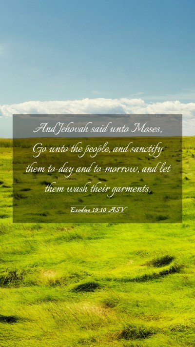 Picture 03 - Exodus 19:10 ASV Mobile Phone Wallpaper - And Jehovah said unto Moses, Go unto the people, - Mobile Bible Verse Wallpaper