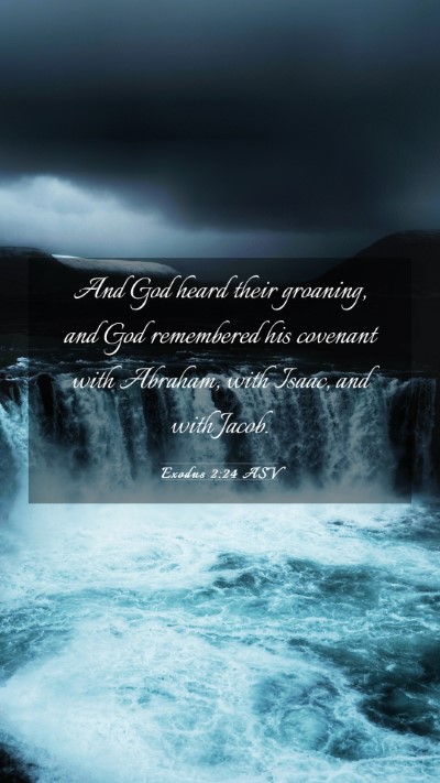 Picture 03 - Exodus 2:24 ASV Mobile Phone Wallpaper - And God heard their groaning, and God remembered - Mobile Bible Verse Wallpaper