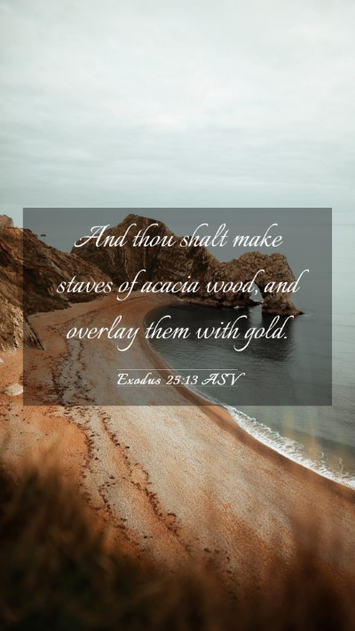 Picture 03 - Exodus 25:13 ASV Mobile Phone Wallpaper - And thou shalt make staves of acacia wood, and - Mobile Bible Verse Wallpaper