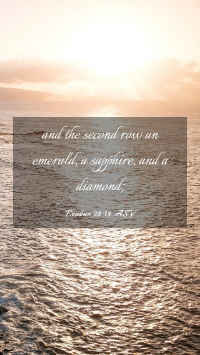 Picture 03 - Exodus 28:18 ASV Mobile Phone Wallpaper - and the second row an emerald, a sapphire, and a - Mobile Bible Verse Wallpaper