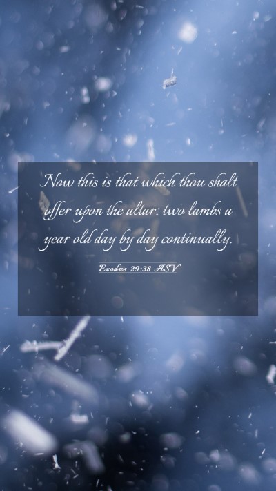 Picture 03 - Exodus 29:38 ASV Mobile Phone Wallpaper - Now this is that which thou shalt offer upon the - Mobile Bible Verse Wallpaper