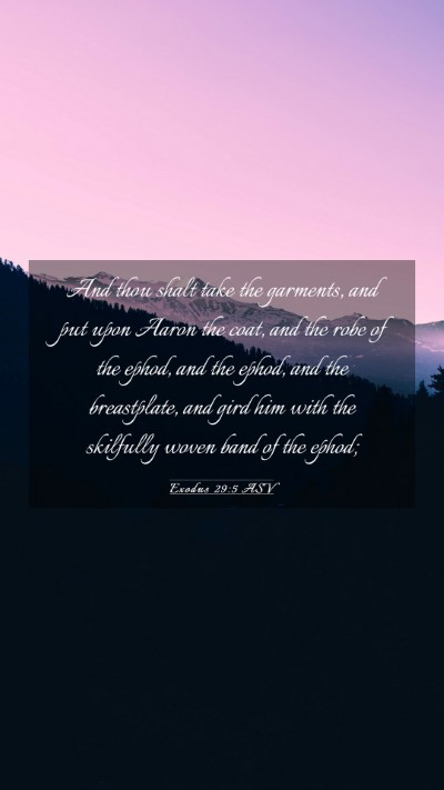 Picture 03 - Exodus 29:5 ASV Mobile Phone Wallpaper - And thou shalt take the garments, and put upon - Mobile Bible Verse Wallpaper