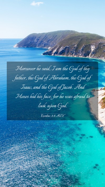 Picture 03 - Exodus 3:6 ASV Mobile Phone Wallpaper - Moreover he said, I am the God of thy father, the - Mobile Bible Verse Wallpaper