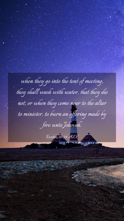 Picture 03 - Exodus 30:20 ASV Mobile Phone Wallpaper - when they go into the tent of meeting, they shall - Mobile Bible Verse Wallpaper
