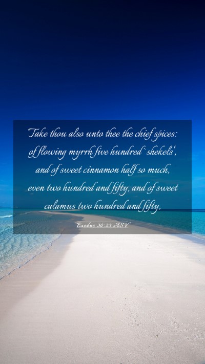 Picture 03 - Exodus 30:23 ASV Mobile Phone Wallpaper - Take thou also unto thee the chief spices: of - Mobile Bible Verse Wallpaper