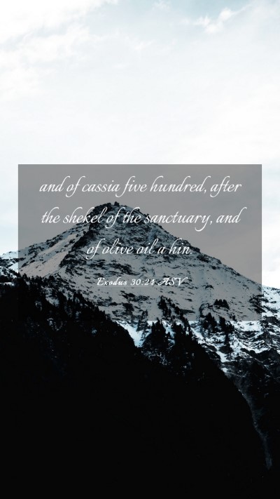Picture 03 - Exodus 30:24 ASV Mobile Phone Wallpaper - and of cassia five hundred, after the shekel of - Mobile Bible Verse Wallpaper