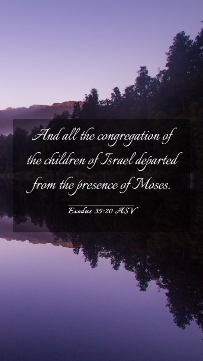 Picture 03 - Exodus 35:20 ASV Mobile Phone Wallpaper - And all the congregation of the children of - Mobile Bible Verse Wallpaper