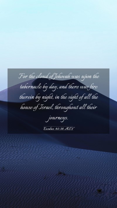 Picture 03 - Exodus 40:38 ASV Mobile Phone Wallpaper - For the cloud of Jehovah was upon the tabernacle - Mobile Bible Verse Wallpaper