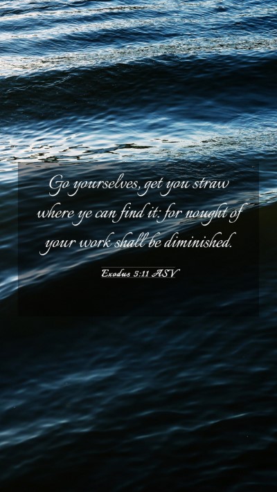 Picture 03 - Exodus 5:11 ASV Mobile Phone Wallpaper - Go yourselves, get you straw where ye can find - Mobile Bible Verse Wallpaper