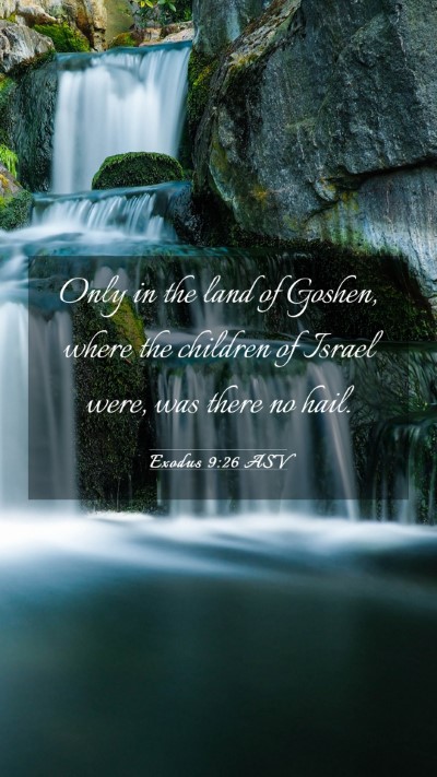 Picture 03 - Exodus 9:26 ASV Mobile Phone Wallpaper - Only in the land of Goshen, where the children of - Mobile Bible Verse Wallpaper