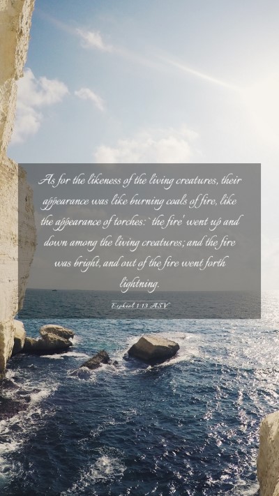 Picture 03 - Ezekiel 1:13 ASV Mobile Phone Wallpaper - As for the likeness of the living creatures, - Mobile Bible Verse Wallpaper