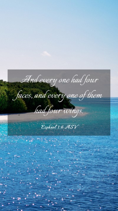 Picture 03 - Ezekiel 1:6 ASV Mobile Phone Wallpaper - And every one had four faces, and every one of - Mobile Bible Verse Wallpaper