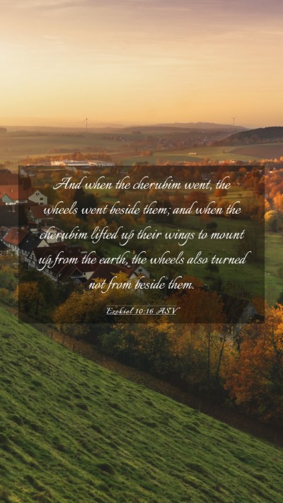 Picture 03 - Ezekiel 10:16 ASV Mobile Phone Wallpaper - And when the cherubim went, the wheels went - Mobile Bible Verse Wallpaper