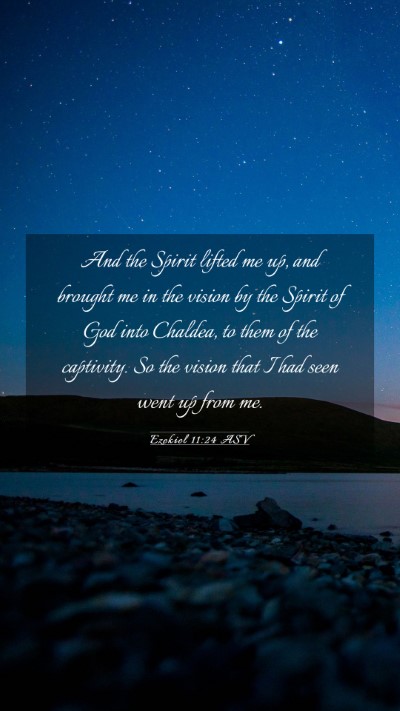 Picture 03 - Ezekiel 11:24 ASV Mobile Phone Wallpaper - And the Spirit lifted me up, and brought me in - Mobile Bible Verse Wallpaper