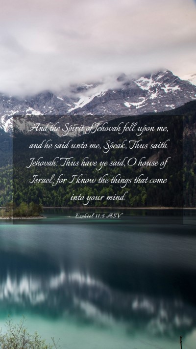 Picture 03 - Ezekiel 11:5 ASV Mobile Phone Wallpaper - And the Spirit of Jehovah fell upon me, and he - Mobile Bible Verse Wallpaper