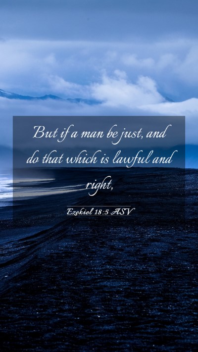 Picture 03 - Ezekiel 18:5 ASV Mobile Phone Wallpaper - But if a man be just, and do that which is lawful - Mobile Bible Verse Wallpaper