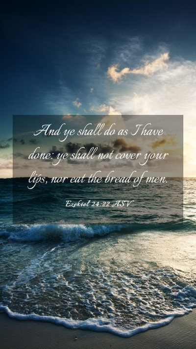 Picture 03 - Ezekiel 24:22 ASV Mobile Phone Wallpaper - And ye shall do as I have done: ye shall not - Mobile Bible Verse Wallpaper