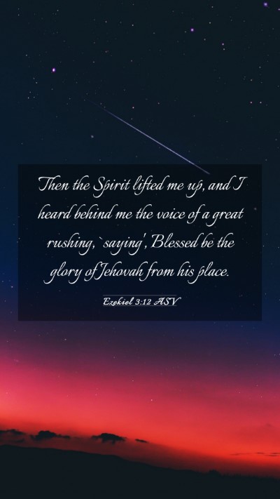Picture 03 - Ezekiel 3:12 ASV Mobile Phone Wallpaper - Then the Spirit lifted me up, and I heard behind - Mobile Bible Verse Wallpaper