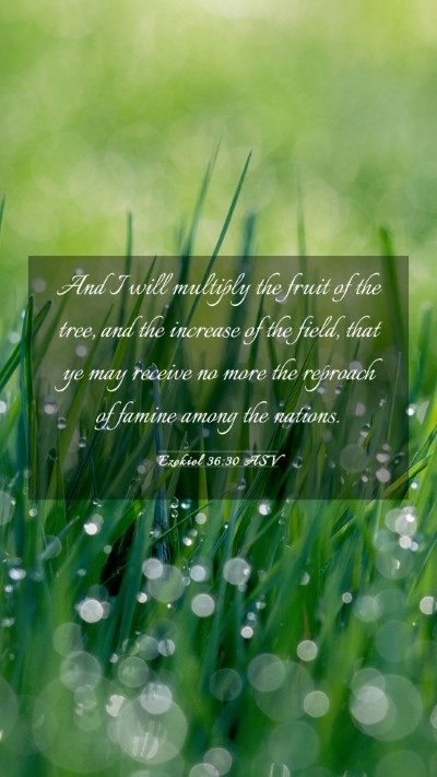 Picture 03 - Ezekiel 36:30 ASV Mobile Phone Wallpaper - And I will multiply the fruit of the tree, and - Mobile Bible Verse Wallpaper