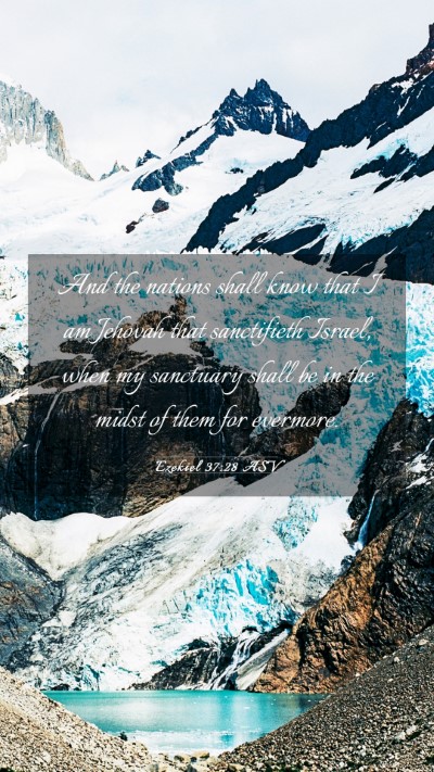 Picture 03 - Ezekiel 37:28 ASV Mobile Phone Wallpaper - And the nations shall know that I am Jehovah that - Mobile Bible Verse Wallpaper