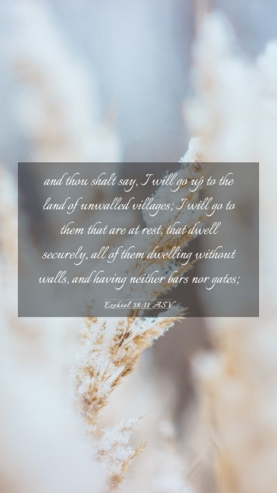 Picture 03 - Ezekiel 38:11 ASV Mobile Phone Wallpaper - and thou shalt say, I will go up to the land of - Mobile Bible Verse Wallpaper