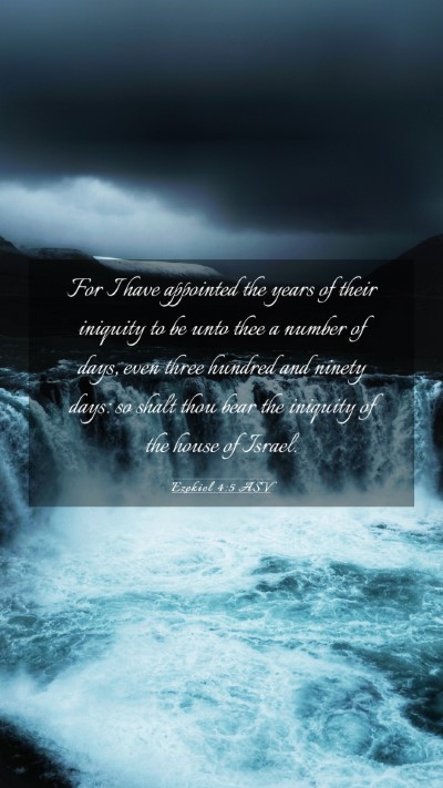 Picture 03 - Ezekiel 4:5 ASV Mobile Phone Wallpaper - For I have appointed the years of their iniquity - Mobile Bible Verse Wallpaper