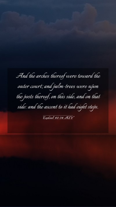 Picture 03 - Ezekiel 40:34 ASV Mobile Phone Wallpaper - And the arches thereof were toward the outer - Mobile Bible Verse Wallpaper