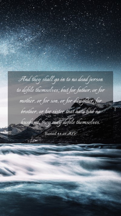 Picture 03 - Ezekiel 44:25 ASV Mobile Phone Wallpaper - And they shall go in to no dead person to defile - Mobile Bible Verse Wallpaper