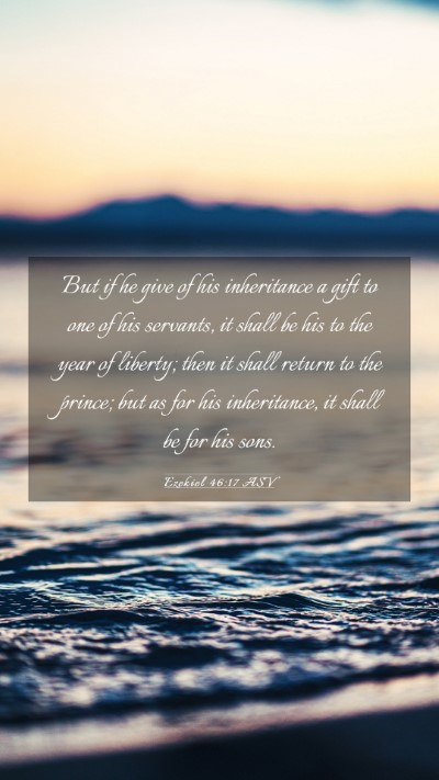Picture 03 - Ezekiel 46:17 ASV Mobile Phone Wallpaper - But if he give of his inheritance a gift to one - Mobile Bible Verse Wallpaper