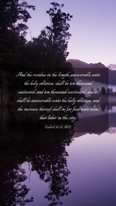 Picture 03 - Ezekiel 48:18 ASV Mobile Phone Wallpaper - And the residue in the length, answerable unto - Mobile Bible Verse Wallpaper