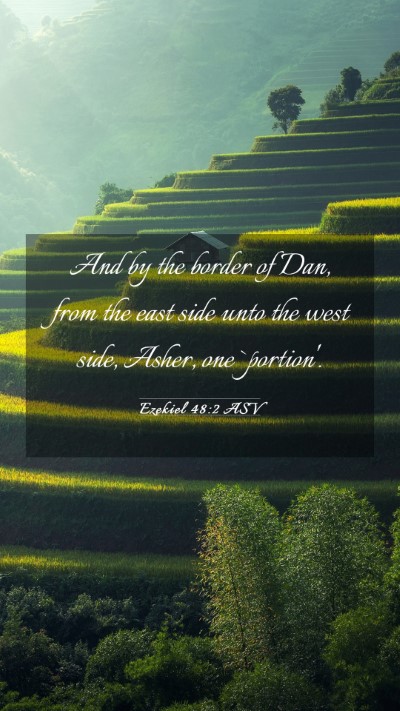 Picture 03 - Ezekiel 48:2 ASV Mobile Phone Wallpaper - And by the border of Dan, from the east side unto - Mobile Bible Verse Wallpaper